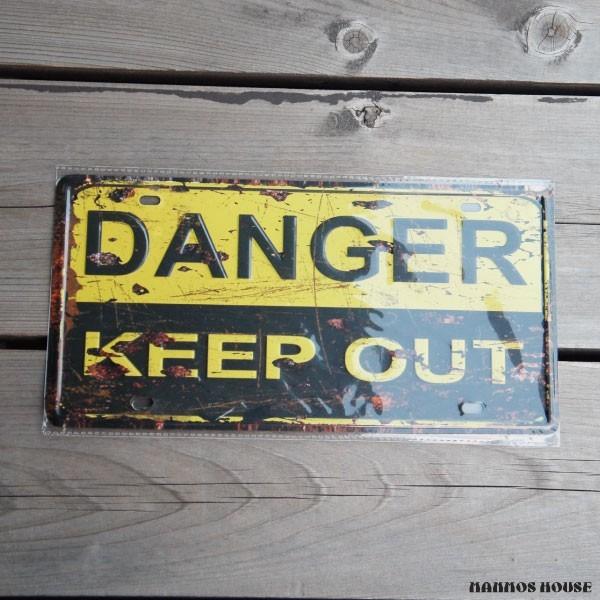 ブリキ看板 DANGER 壁飾り アメリカンビンテージ 危険 サインプレート