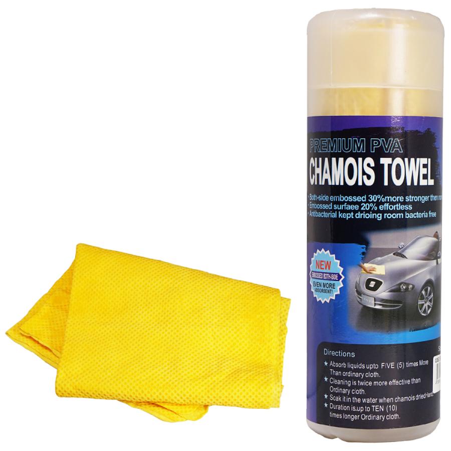 超吸水 セームタオル PUREMIAM PVA CHAMOIS TOWEL 66cm×43cm エンボス