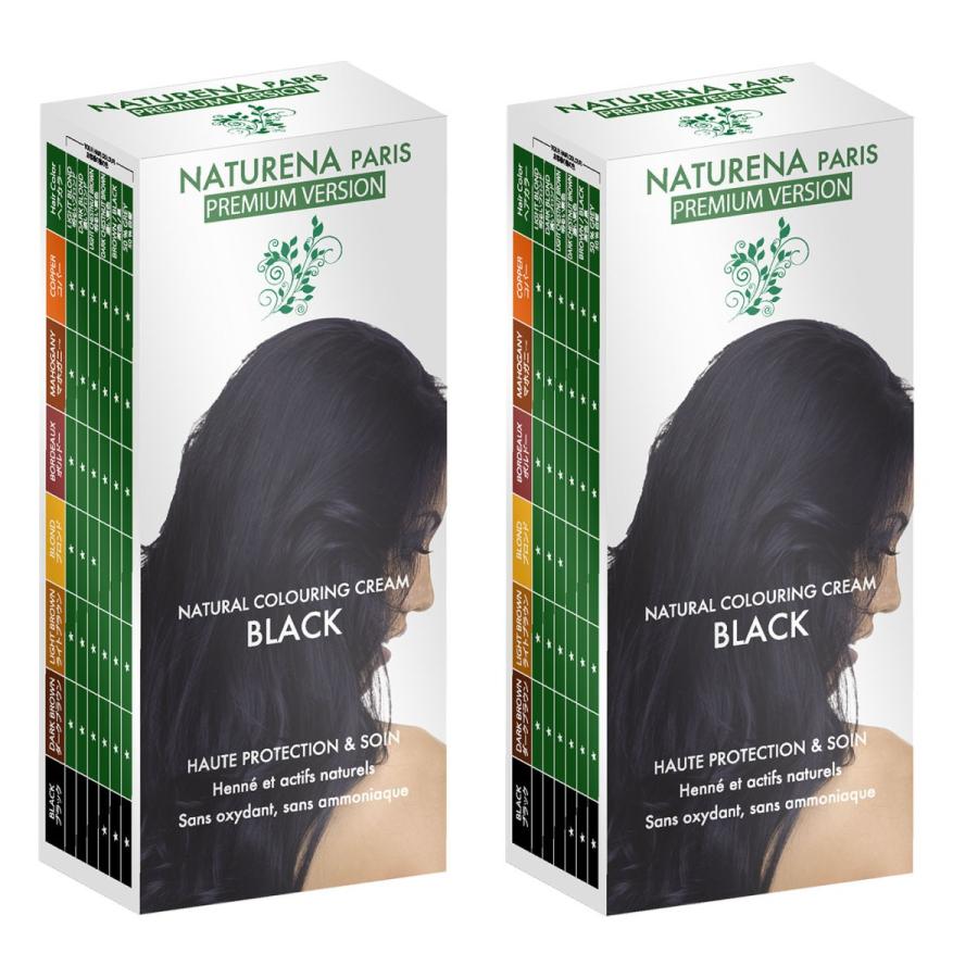 白髪染め ヘアカラーリングクリーム カラートリートメント ブラック 2