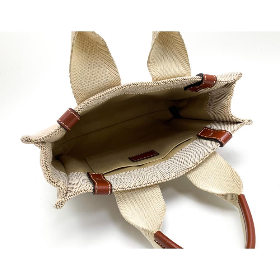 Chloe クロエ Woody ウッディ スモール トートバッグ White&Brown