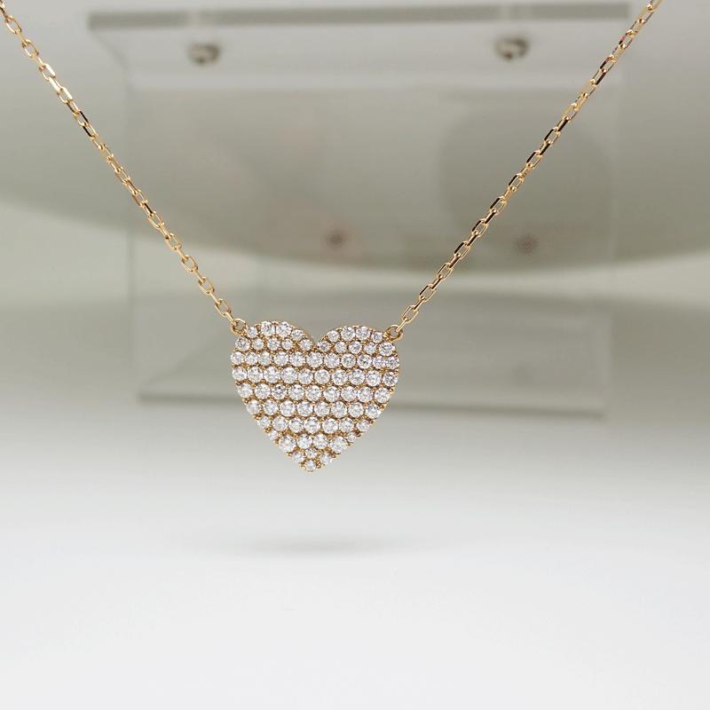 AHKAH アーカー ハートパヴェモアイアン ネックレス K18 VC0985010100