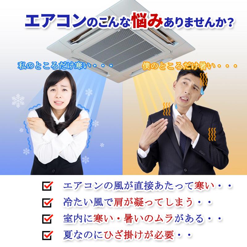 エアコン 風よけ ハイブリッドファンSJR(ハーフクリア）株式会社潮