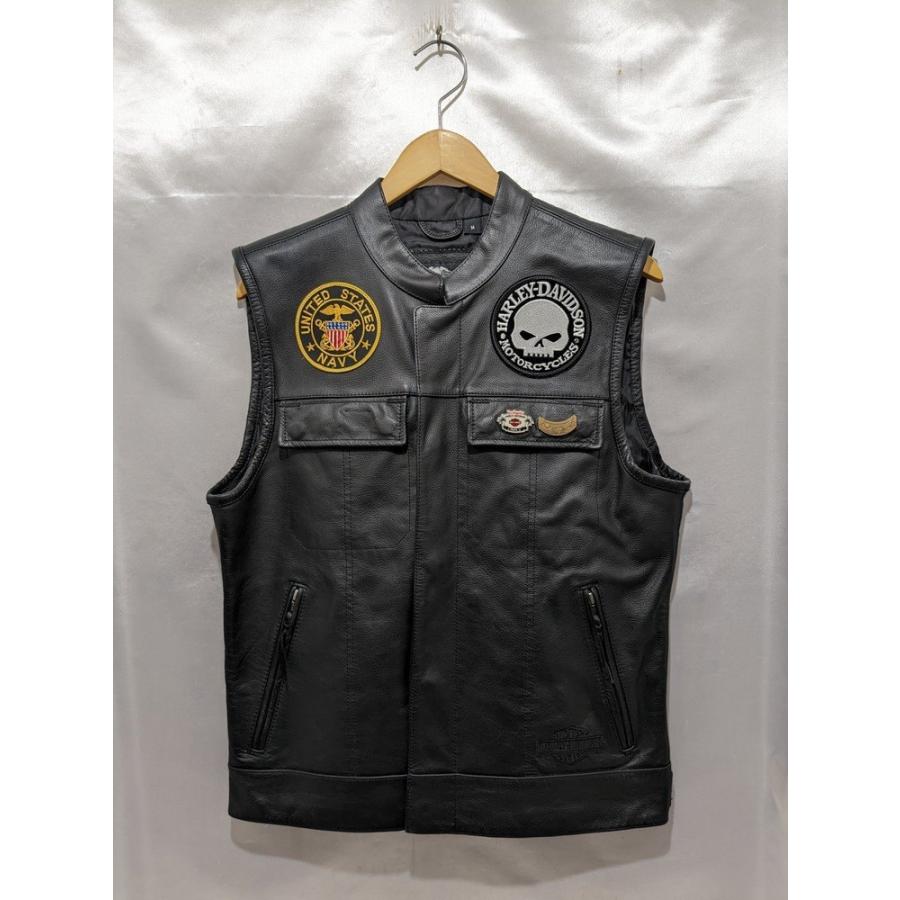 Harley-Davidson ハーレーダビッドソン Foster Leather Vest ワッペン