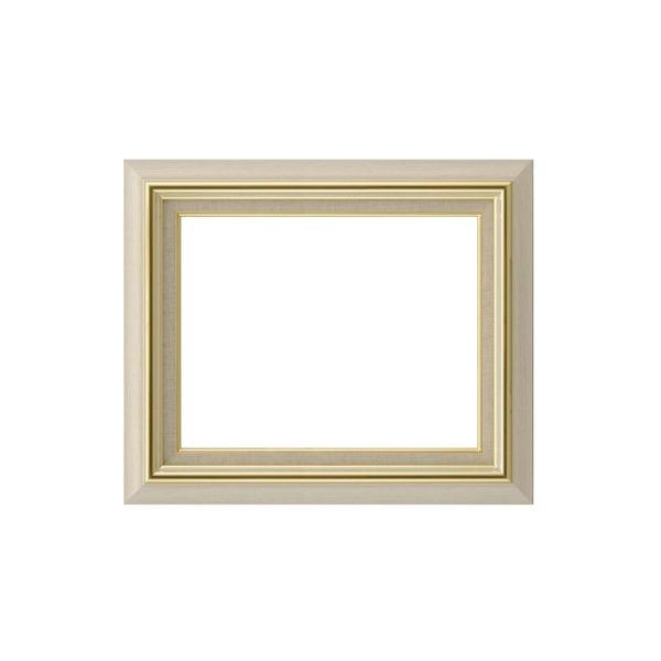 日本製 油絵額縁/フレーム 〔F10号/アイボリー〕 壁掛けひも/アクリル