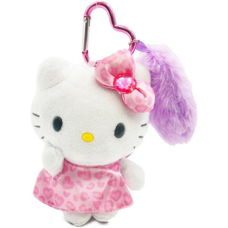 ハローキティ しっぽ付きマスコットキーホルダー ヒョウ (ピンク