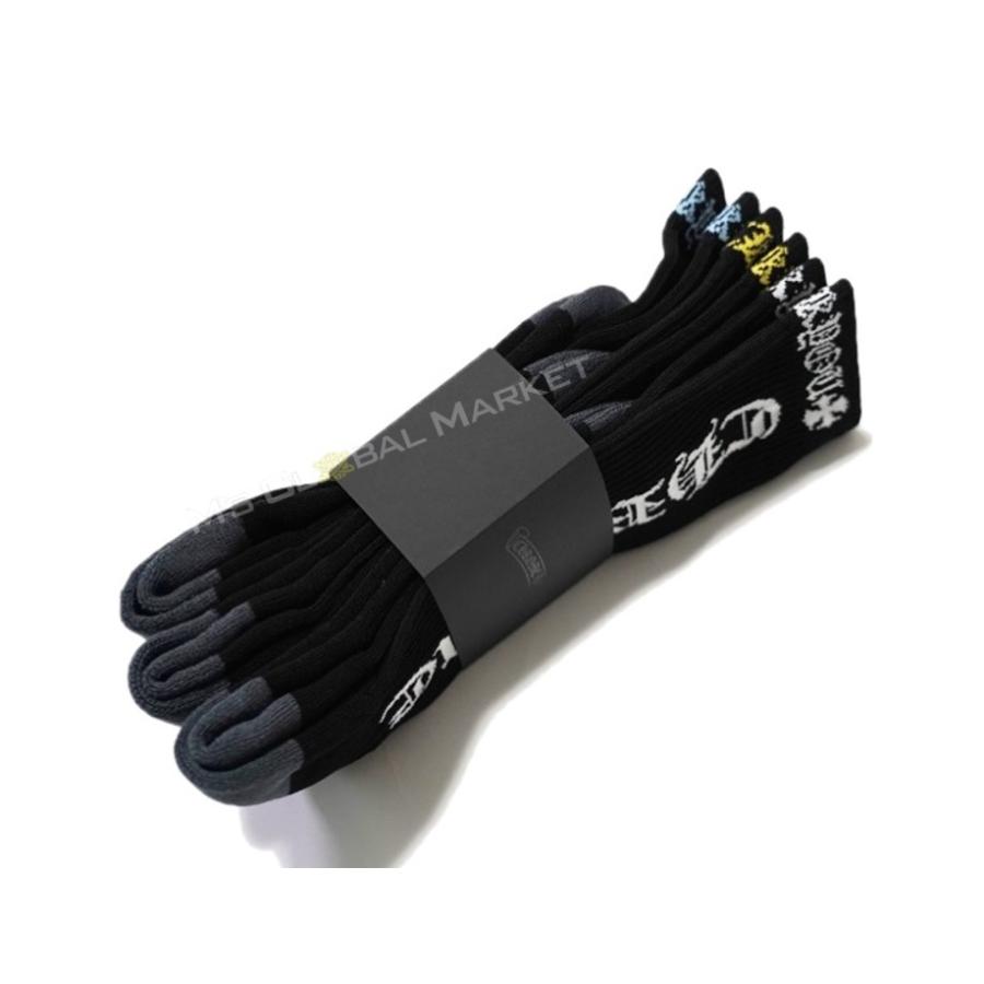 CHROME HEARTS（クロムハーツ） 靴下 FUCK YOU ソックス ブラック 3足