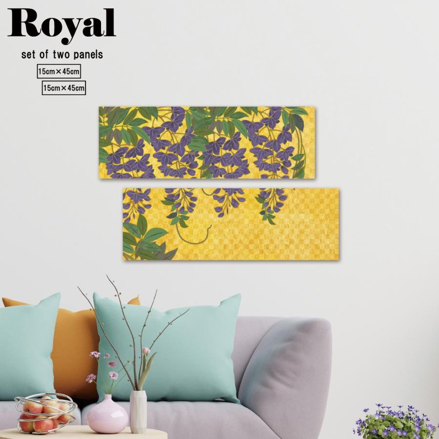 ファブリックパネル 和 2連 和柄 和風 和モダン 和室 和花 桜 着物柄