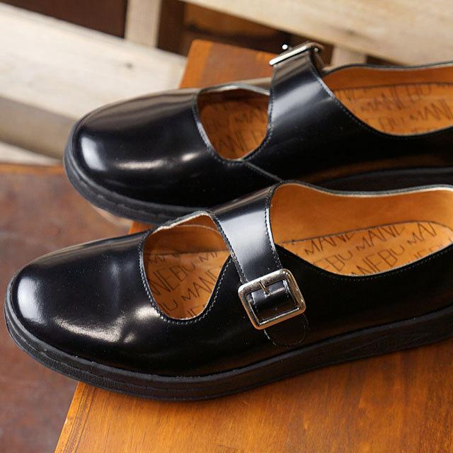 MANEBU（マネブ） レザーシューズ メリージェーン ALLY FACESKIN MNB