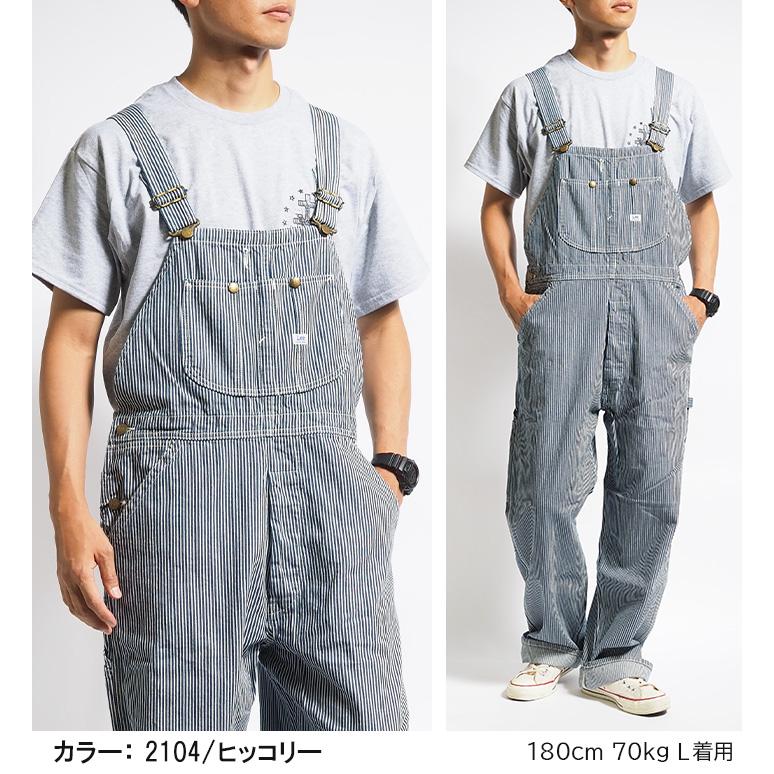 Lee（リー） オーバーオール デニム ヒッコリー ワイド ルーズ ユニ