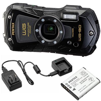 PENTAX ペンタックス WG-90（ブラック）＋バッテリー＋充電器キット
