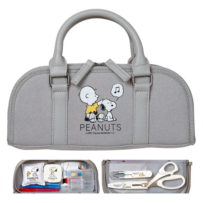 スヌーピー ソーイングセット クラフトバッグ ラウンドタイプ No.8651