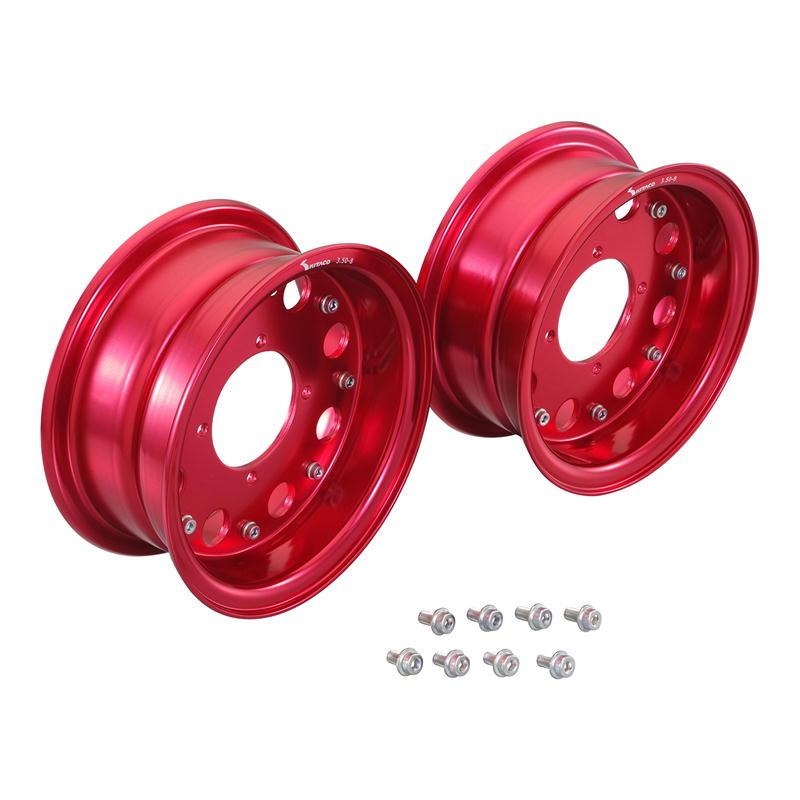 KITACO（キタコ） KITACO 8インチ アルミホイールSET 3.50SET・レッド