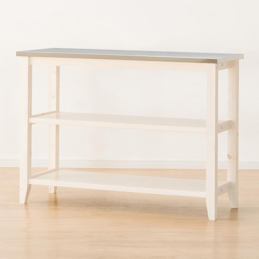 ニトリ（NITORI） [幅120cm]ワークテーブル(シナモ12045WH ステン