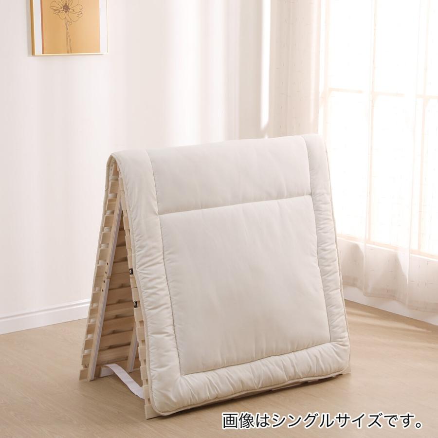 ニトリ（NITORI） ベッド セミダブル 2つ折り桐すのこベッド スノコ