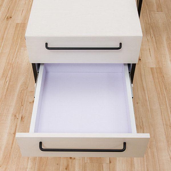 ニトリ（NITORI） 幅120cm デスクワゴンシェルフセット(サーヤ