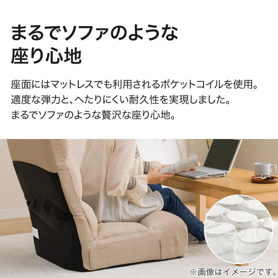 ニトリ（NITORI） つながるハイバックポケットコイル座椅子 ローソファ