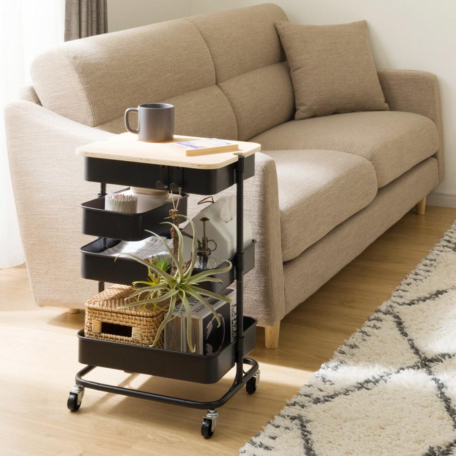 ニトリ（NITORI） いろいろ使える スチールワゴントロリコンパクト 蓋