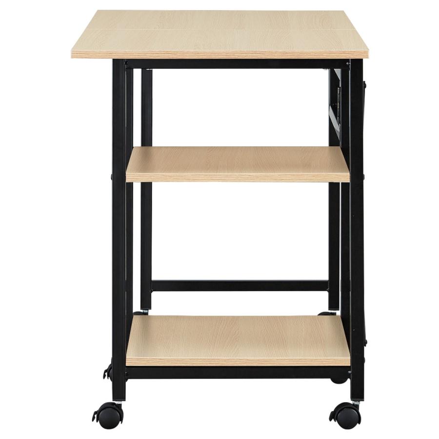 ニトリ（NITORI） 折りたたみデスクワゴン(ZTW-7 OAK/BK) 学習机 学習