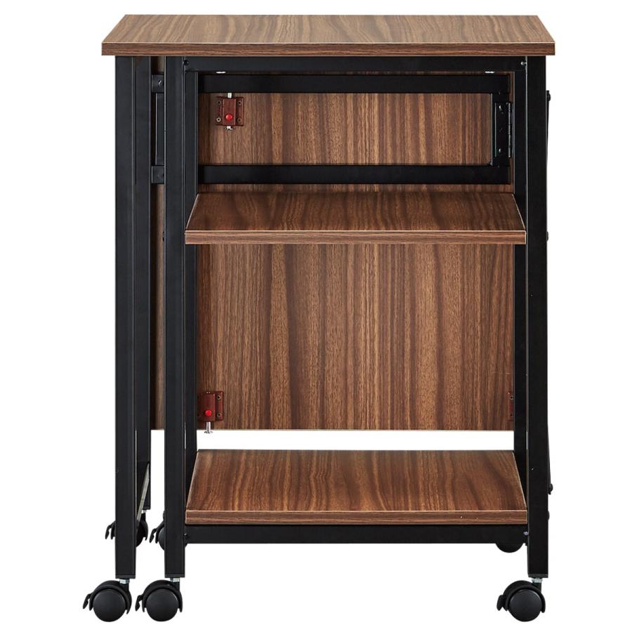 ニトリ（NITORI） 折りたたみデスクワゴン(ZTW-7 WN/BK) 学習机 学習