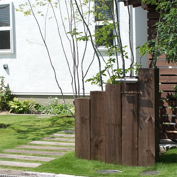 国産 枕木 庭 門柱 外構 花壇 ガーデニング DIY アプローチ