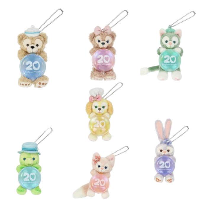 7種セット】ぬいぐるみチャーム ダッフィー＆フレンズ 20周年