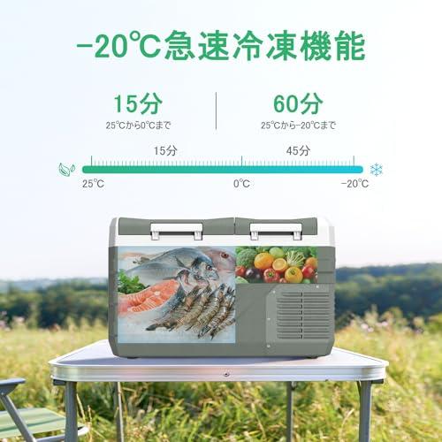 2025最新 Alpicool 車載冷蔵庫 2室 23L ポータブル冷蔵庫 独立温度制御