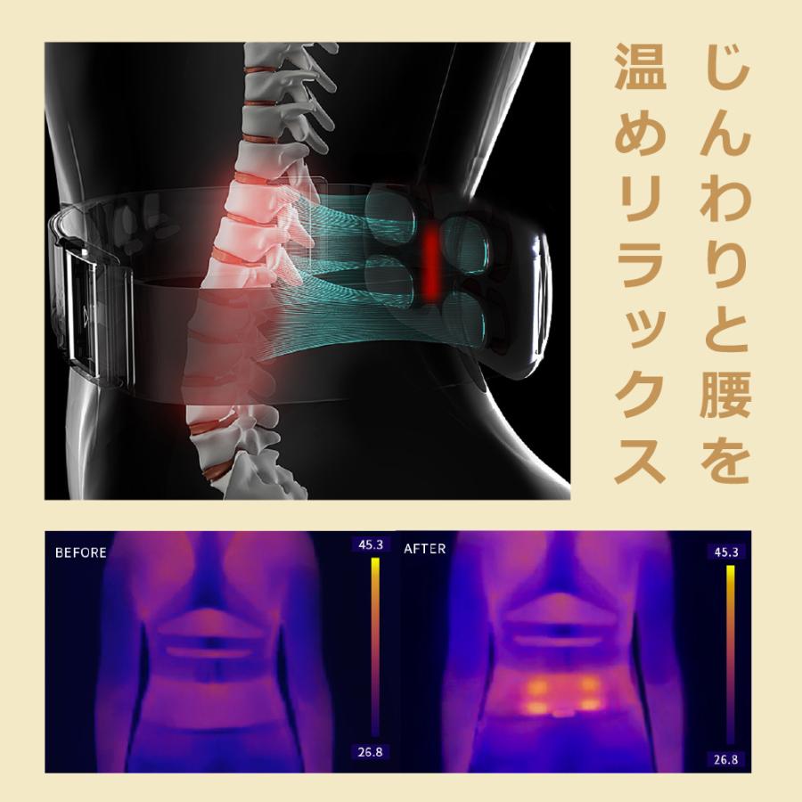 NIPLUX 腰マッサージ器 腰ベルト 腰を温めるグッズ NIPLUX WAISTUPLUS