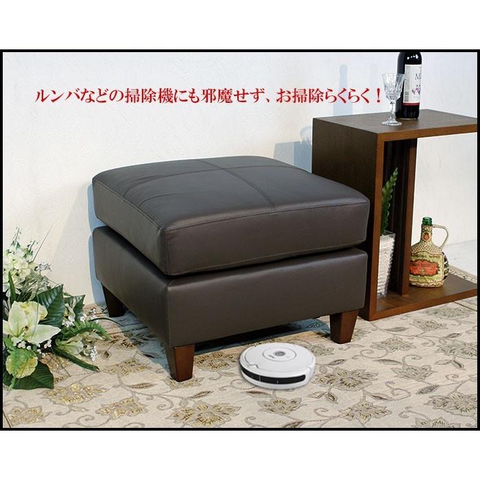 trinity ブラウンレザーオットマン 本革 スツール レザー オットマン