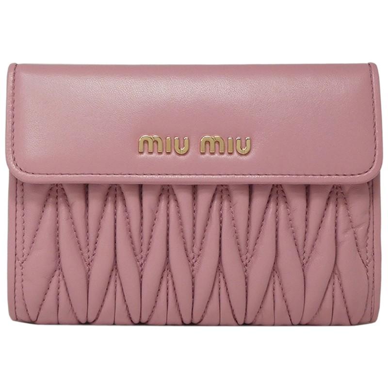 miu miu（ミュウミュウ） マテラッセ レザー 財布 MIU MIU
