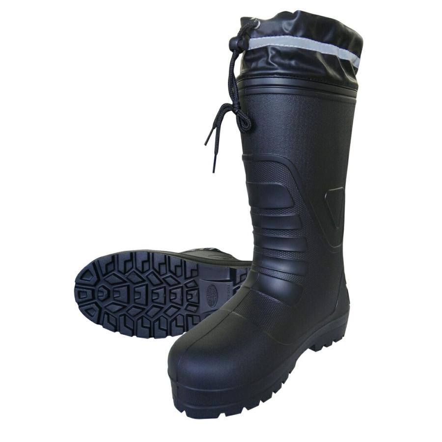 柔らかいEVAラバーブーツ(カバー付) ブラック 長靴 ラバー 黒 軽量