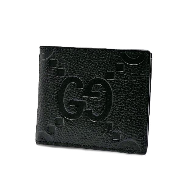 GUCCI（グッチ） 二つ折り財布 メンズ PIUMA CALF GG JUMBO LEATH