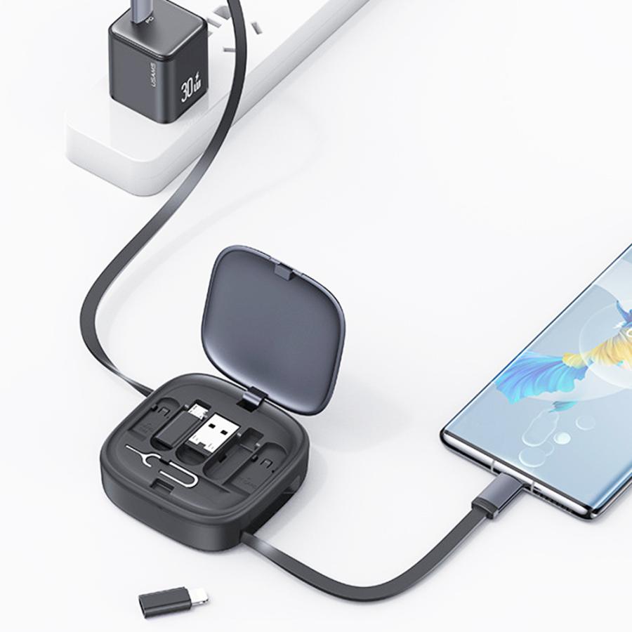 爆買 Santek 6in1 ケーブル＆コネクタ収納ケース 多機能格納 ケーブル