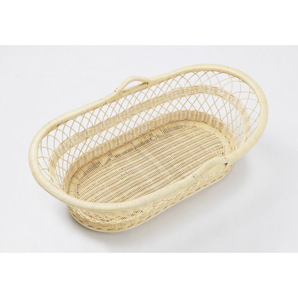 籐ヨーラン ベビーベッド ラタン ゆりかご 自然素材 ベビーグッズ F