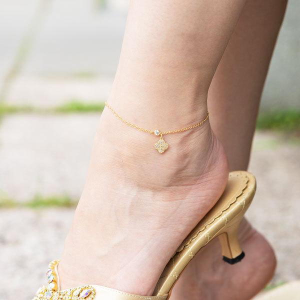 K18ゴールド アンクレット クリアストーン 楽天市場】18k アンクレット