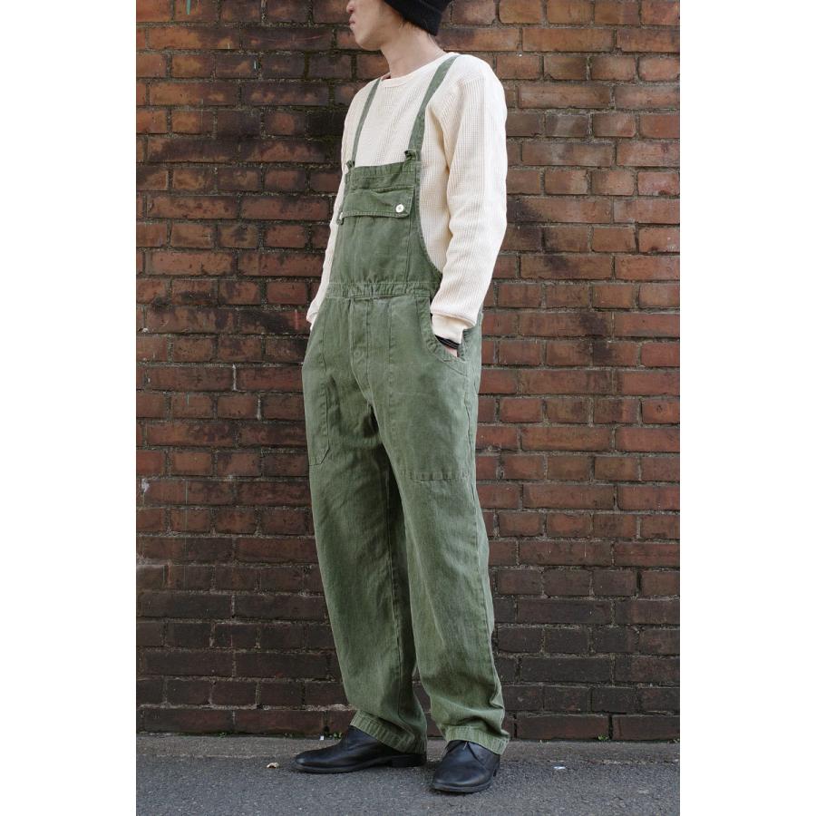 YMCLKY フランス軍タイプ オーバーオール 後染め ピグメントダイ