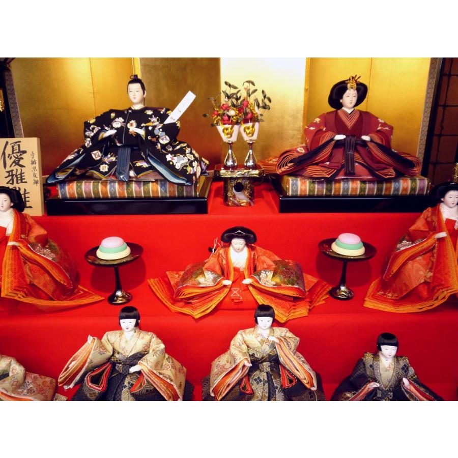 ひな人形☆七段十五人飾り A6−40x7F☆横幅120*奥行160