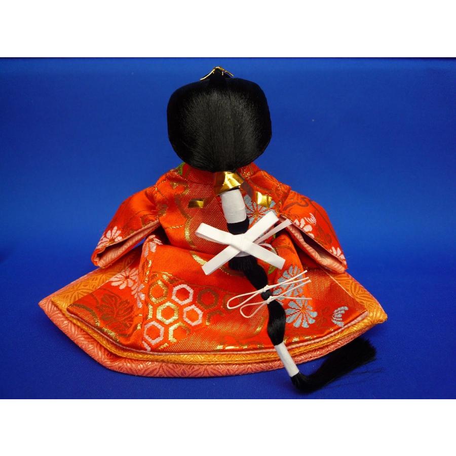 三人官女 女楽人 雛人形 琴 三味線 楽器付き 橙色袿 有職装束 三人官女