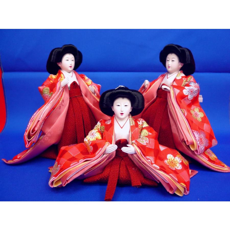 ひな人形3人官女単品☆小〜中の小サイズ☆q3c302 芥子 2101