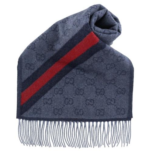 GUCCI（グッチ） マフラー メンズ レディース ネイビー GUCCI 570603