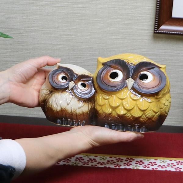 信楽焼 ふくろう 陶器 フクロウ 置物 かわいい おしゃれ ギフト 玄関