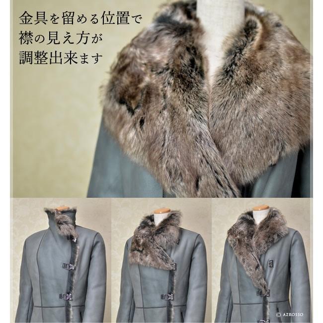 リアルムートンコート レディース ロング 本革 ラムレザー 毛皮 高級