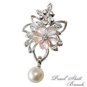 ブローチ パールブローチ 真珠ブローチ 兼用ブローチ 南洋白蝶真珠