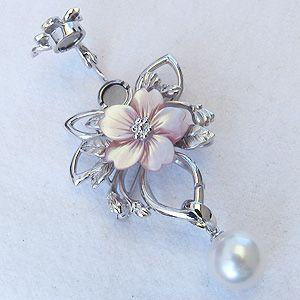 ブローチ パールブローチ 真珠ブローチ 兼用ブローチ 南洋白蝶真珠