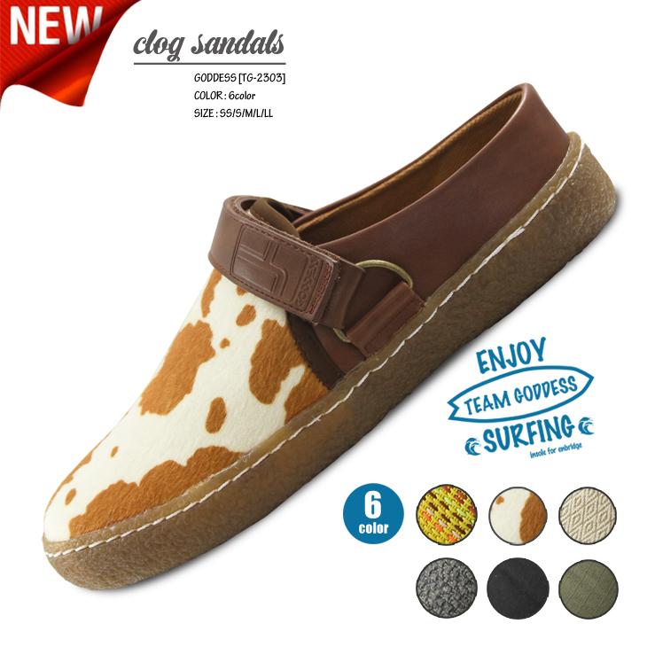クロッグサンダル サボ サンダル メンズ サーフィン ボーダー GODDESS