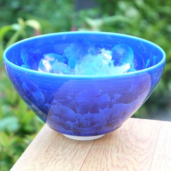 京焼 清水焼 花結晶抹茶茶碗 陶あん 瑠璃 : 松韻堂 Yahoo!店 - 通販