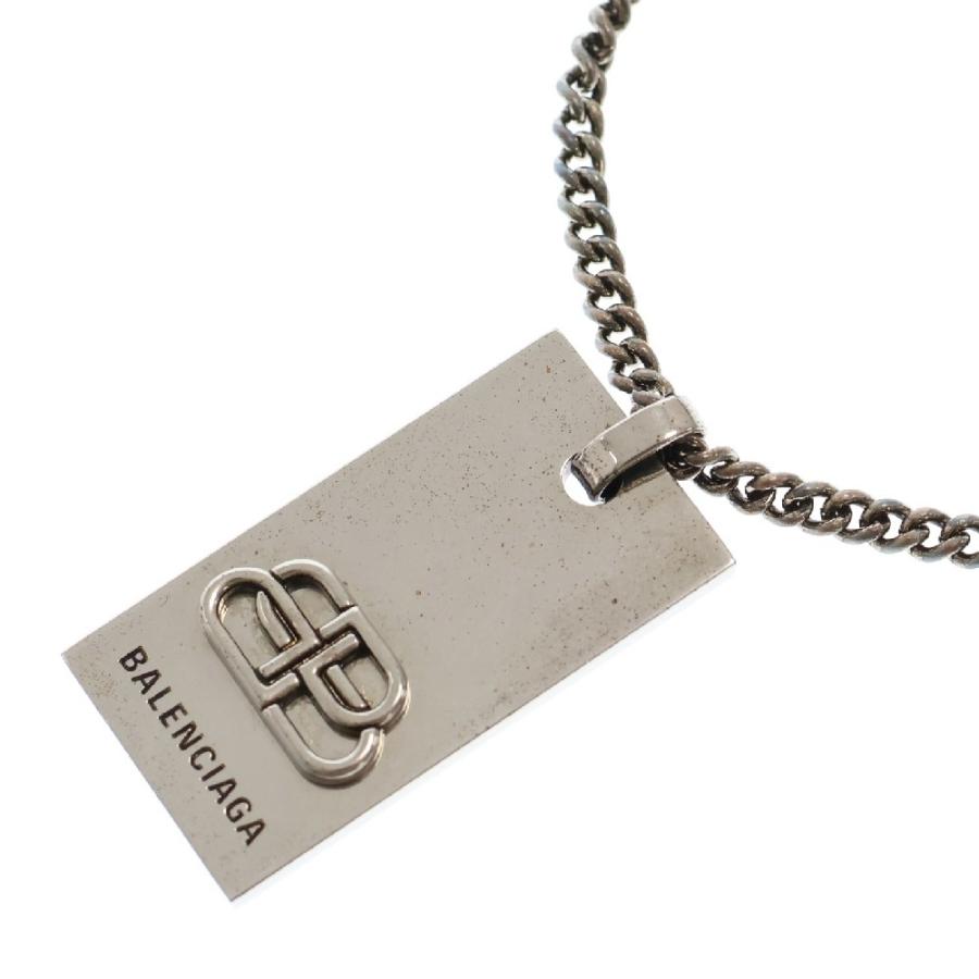 BALENCIAGA（バレンシアガ） BBロゴ プレートネックレス メタル