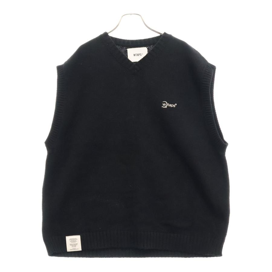 WTAPS（ダブルタップス） 21AW ロゴ刺繍 Vネック ニットベスト