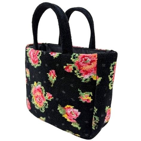 feiler（フェイラー） バッグ in バッグ レーシーローズドット 黒