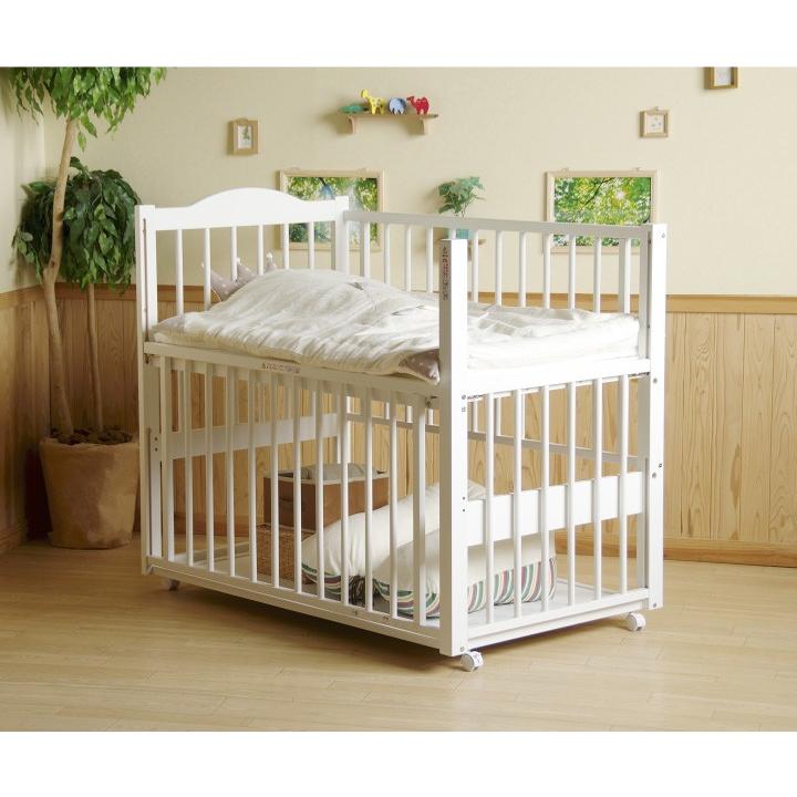 石崎家具 日本製 ベビーベッド「ツースライドベッド（B品