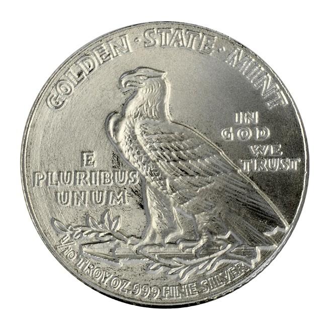 インディアン 純銀コイン 1/10オンス クリアケース入り 銀貨 シルバー